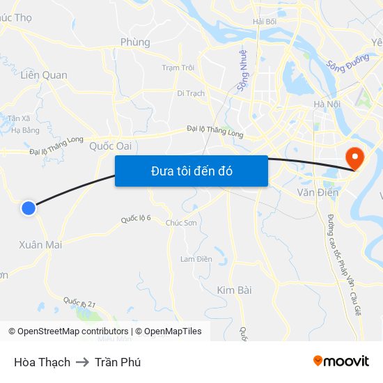 Hòa Thạch to Trần Phú map