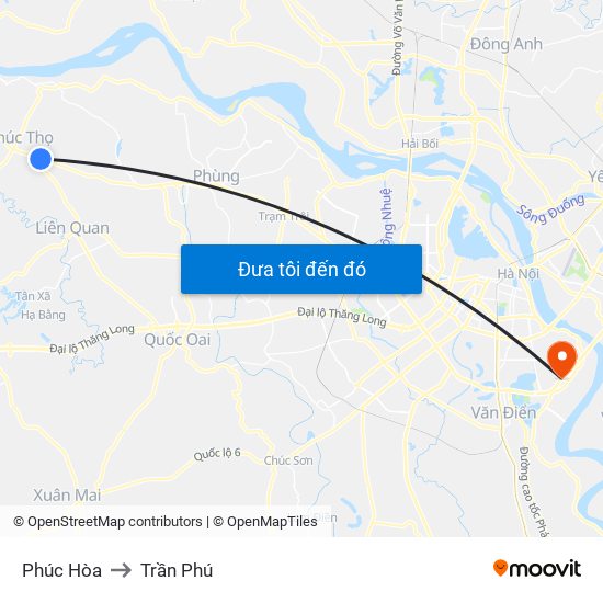 Phúc Hòa to Trần Phú map