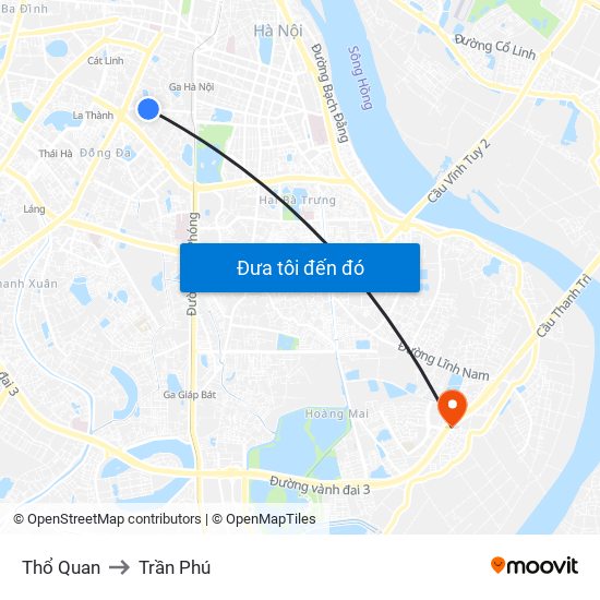 Thổ Quan to Trần Phú map