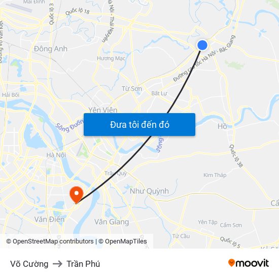 Võ Cường to Trần Phú map