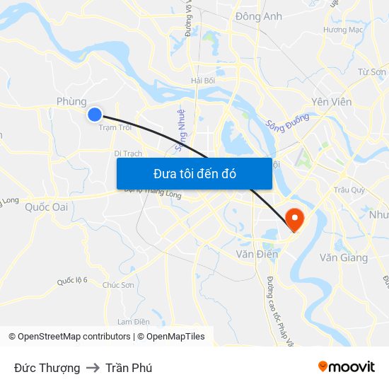 Đức Thượng to Trần Phú map