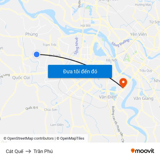 Cát Quế to Trần Phú map