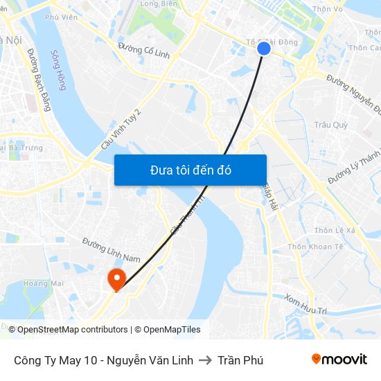 Công Ty May 10 - Nguyễn Văn Linh to Trần Phú map