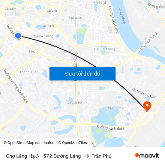 Chợ Láng Hạ A - 572 Đường Láng to Trần Phú map