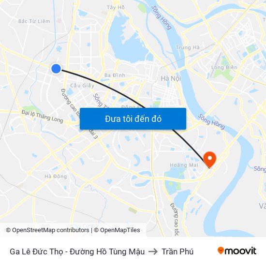 Ga Lê Đức Thọ - Đường Hồ Tùng Mậu to Trần Phú map