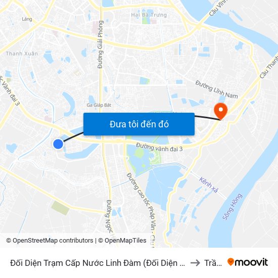 Đối Diện Trạm Cấp Nước Linh Đàm (Đối Diện Chung Cư Hh1c) - Nguyễn Hữu Thọ to Trần Phú map