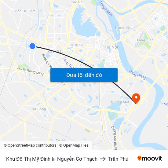 Khu Đô Thị Mỹ Đình Ii- Nguyễn Cơ Thạch to Trần Phú map