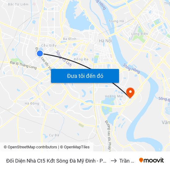 Đối Diện Nhà Ct5 Kđt Sông Đà Mỹ Đình - Phạm Hùng to Trần Phú map