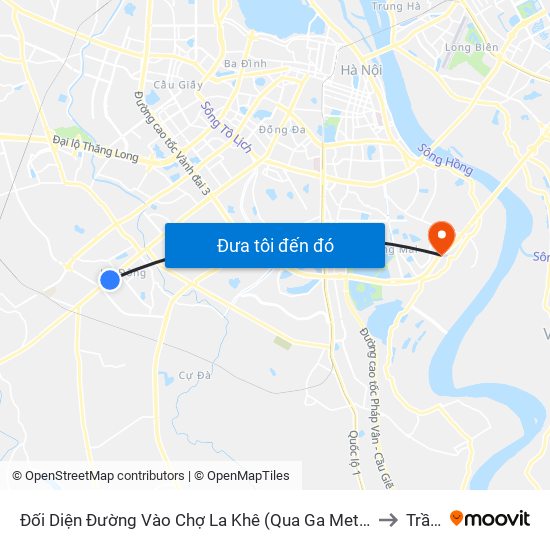 Đối Diện Đường Vào Chợ La Khê (Qua Ga Metro La Khê) - 405 Quang Trung (Hà Đông) to Trần Phú map