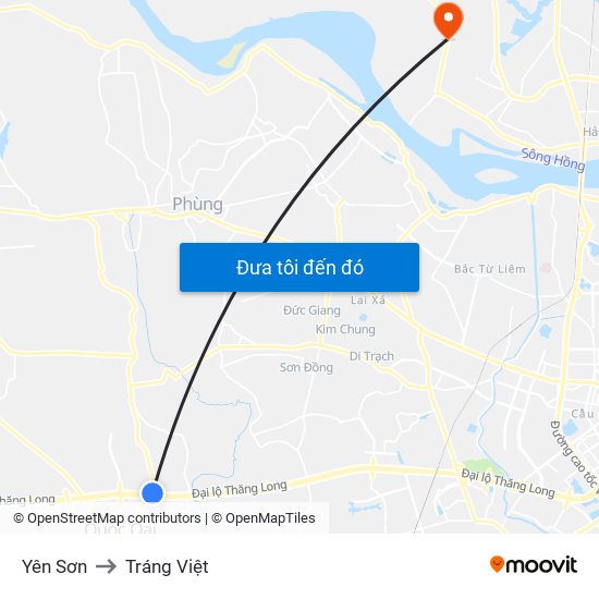 Yên Sơn to Tráng Việt map