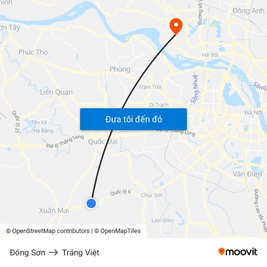 Đông Sơn to Tráng Việt map