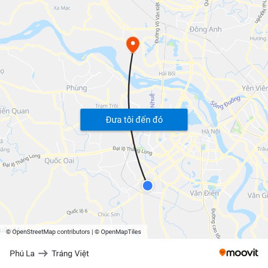 Phú La to Tráng Việt map