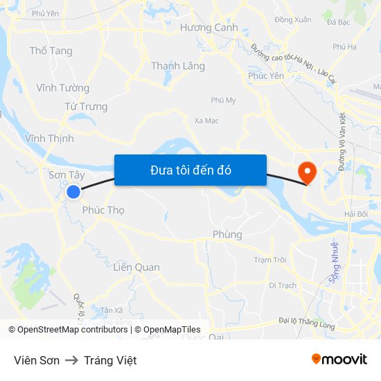 Viên Sơn to Tráng Việt map
