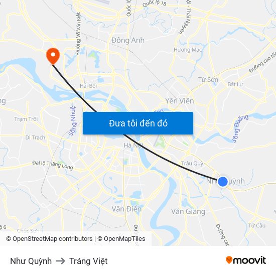 Như Quỳnh to Tráng Việt map