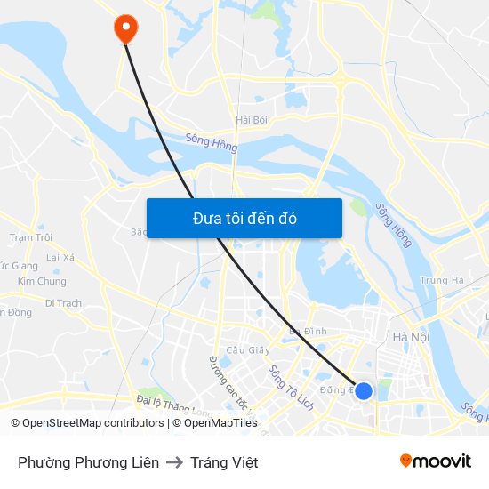 Phường Phương Liên to Tráng Việt map