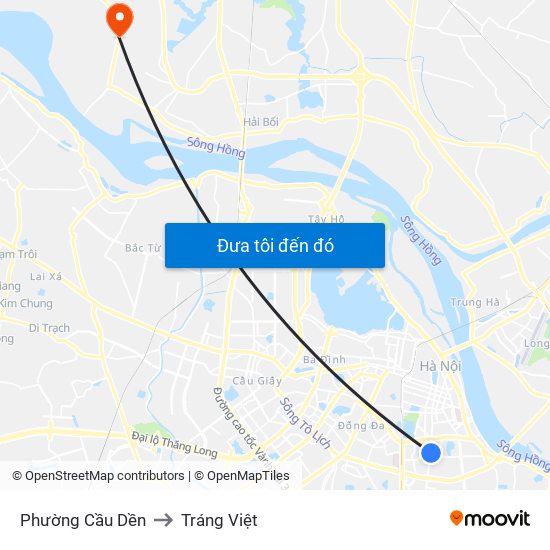 Phường Cầu Dền to Tráng Việt map