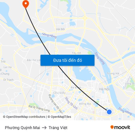 Phường Quỳnh Mai to Tráng Việt map