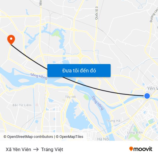 Xã Yên Viên to Tráng Việt map