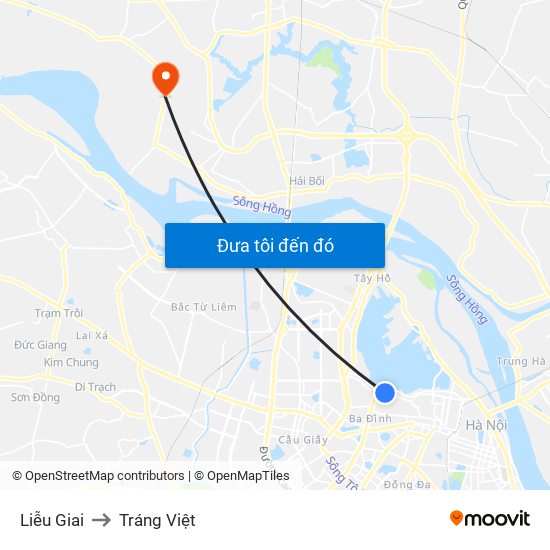 Liễu Giai to Tráng Việt map