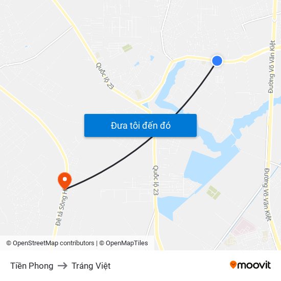 Tiền Phong to Tráng Việt map
