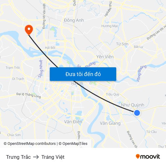Trưng Trắc to Tráng Việt map