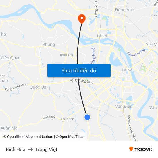 Bích Hòa to Tráng Việt map