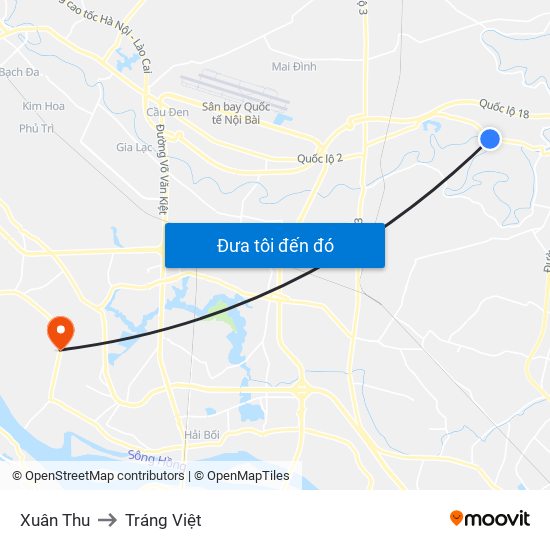 Xuân Thu to Tráng Việt map