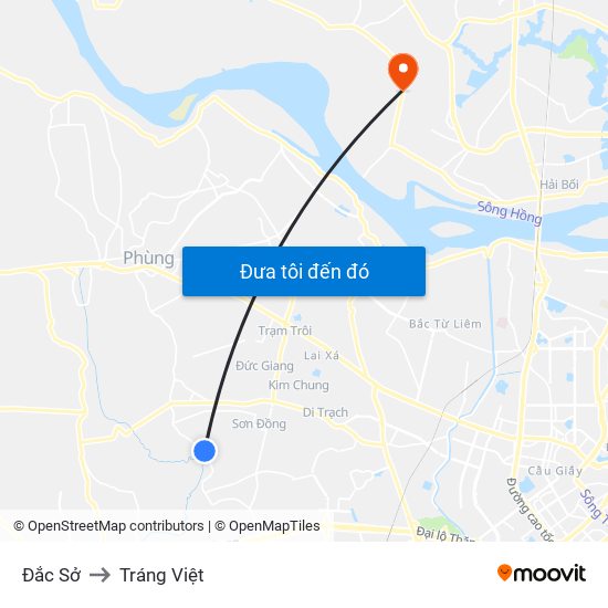 Đắc Sở to Tráng Việt map