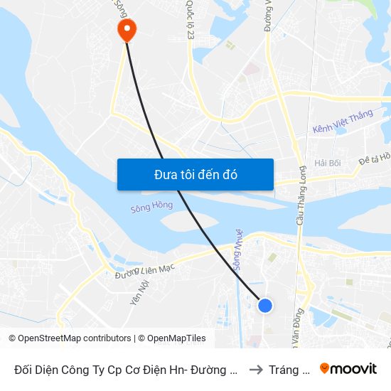 Đối Diện Công Ty Cp Cơ Điện Hn- Đường Đức Thắng to Tráng Việt map