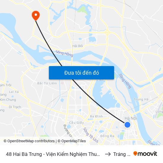 48 Hai Bà Trưng - Viện Kiểm Nghiệm Thuốc Trung Ương to Tráng Việt map