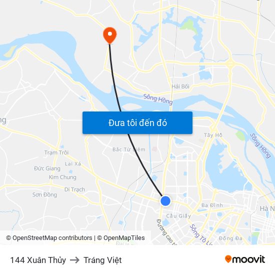 Gần Nhà Sách Sư Phạm (Đại Học Sư Phạm Hà Nội) - 136 Xuân Thủy to Tráng Việt map