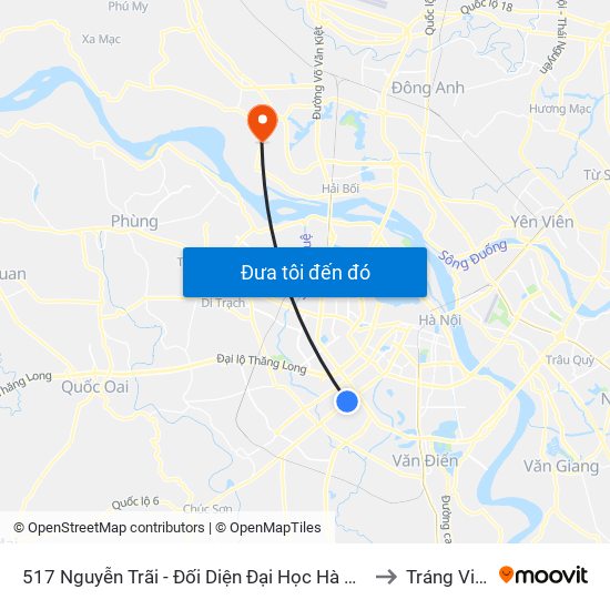 517 Nguyễn Trãi - Đối Diện Đại Học Hà Nội to Tráng Việt map