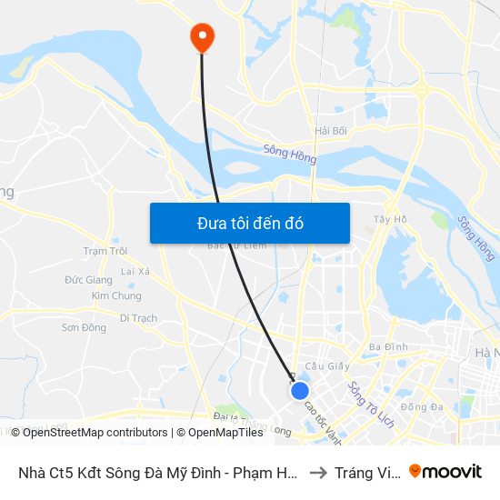 Nhà Ct5 Kđt Sông Đà Mỹ Đình - Phạm Hùng to Tráng Việt map