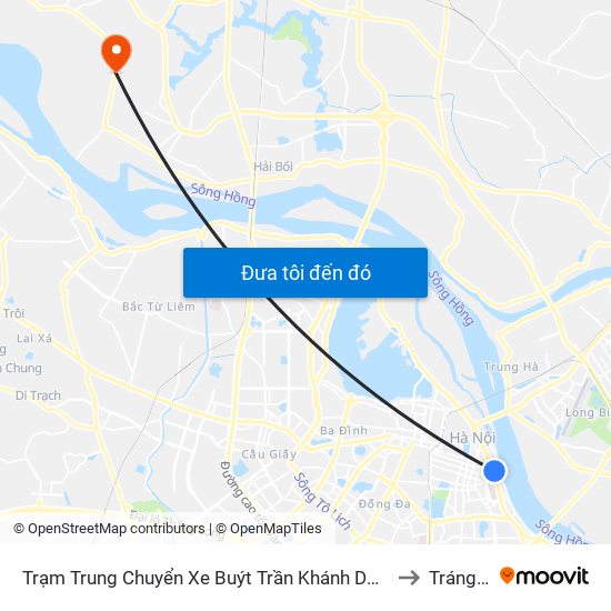 Trạm Trung Chuyển Xe Buýt Trần Khánh Dư (Khu Đón Khách) to Tráng Việt map