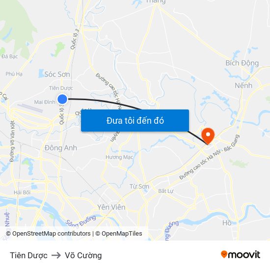 Tiên Dược to Võ Cường map