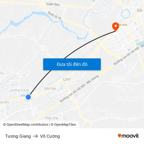 Tương Giang to Võ Cường map