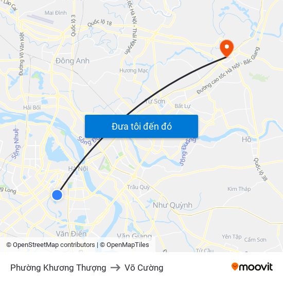 Phường Khương Thượng to Võ Cường map