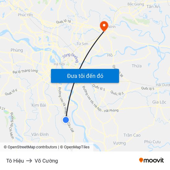 Tô Hiệu to Võ Cường map