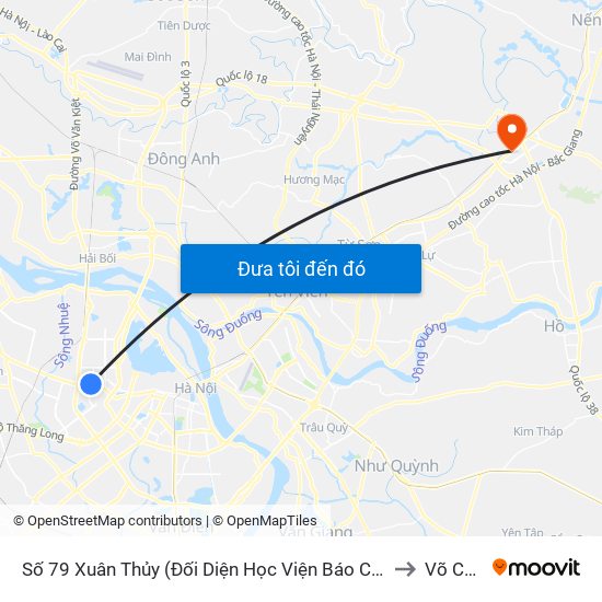 Số 79 Xuân Thủy (Đối Diện Học Viện Báo Chí Và Tuyên Truyền) to Võ Cường map