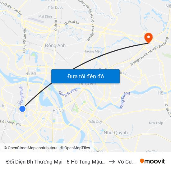 Đối Diện Đh Thương Mại - 6 Hồ Tùng Mậu (Cột Sau) to Võ Cường map