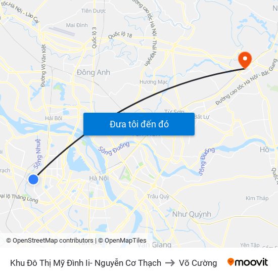 Khu Đô Thị Mỹ Đình Ii- Nguyễn Cơ Thạch to Võ Cường map