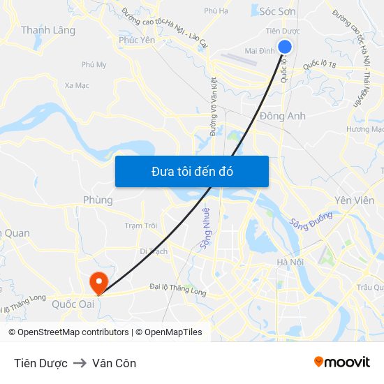 Tiên Dược to Vân Côn map