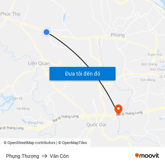 Phụng Thượng to Vân Côn map