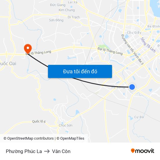 Phường Phúc La to Vân Côn map