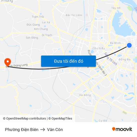 Phường Điện Biên to Vân Côn map