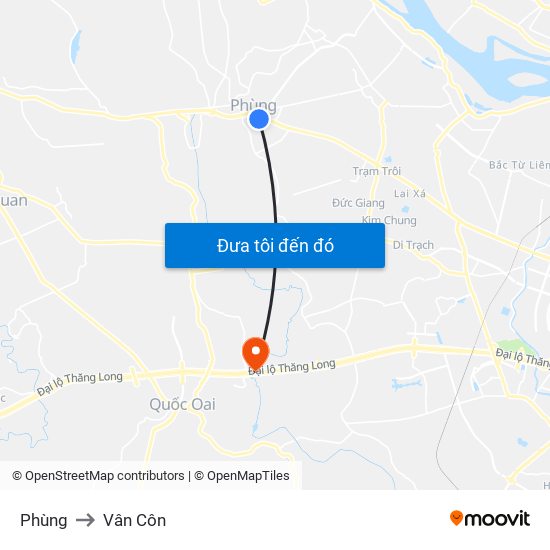 Phùng to Vân Côn map