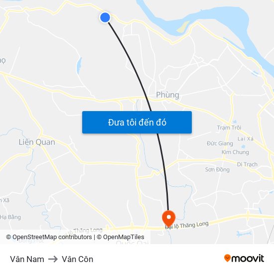 Vân Nam to Vân Côn map