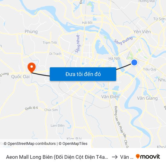 Aeon Mall Long Biên (Đối Diện Cột Điện T4a/2a-B Đường Cổ Linh) to Vân Côn map