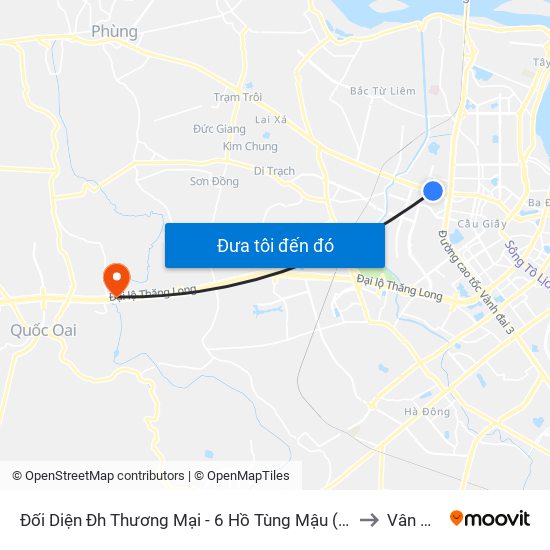 Đối Diện Đh Thương Mại - 6 Hồ Tùng Mậu (Cột Sau) to Vân Côn map