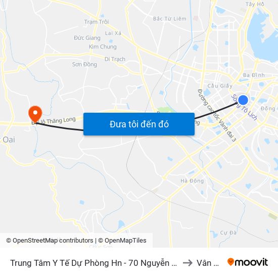 Trung Tâm Y Tế Dự Phòng Hn - 70 Nguyễn Chí Thanh to Vân Côn map